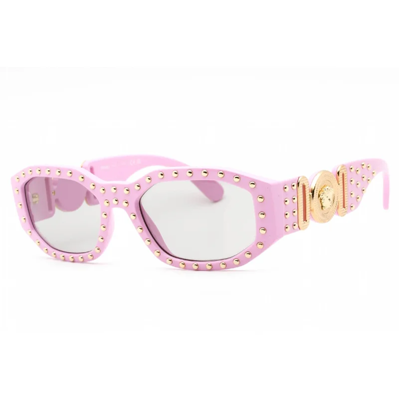 Versace Unisex Sunglasses - Pink Rectangular Frame Light Grey Lens | 0VE4361 539687