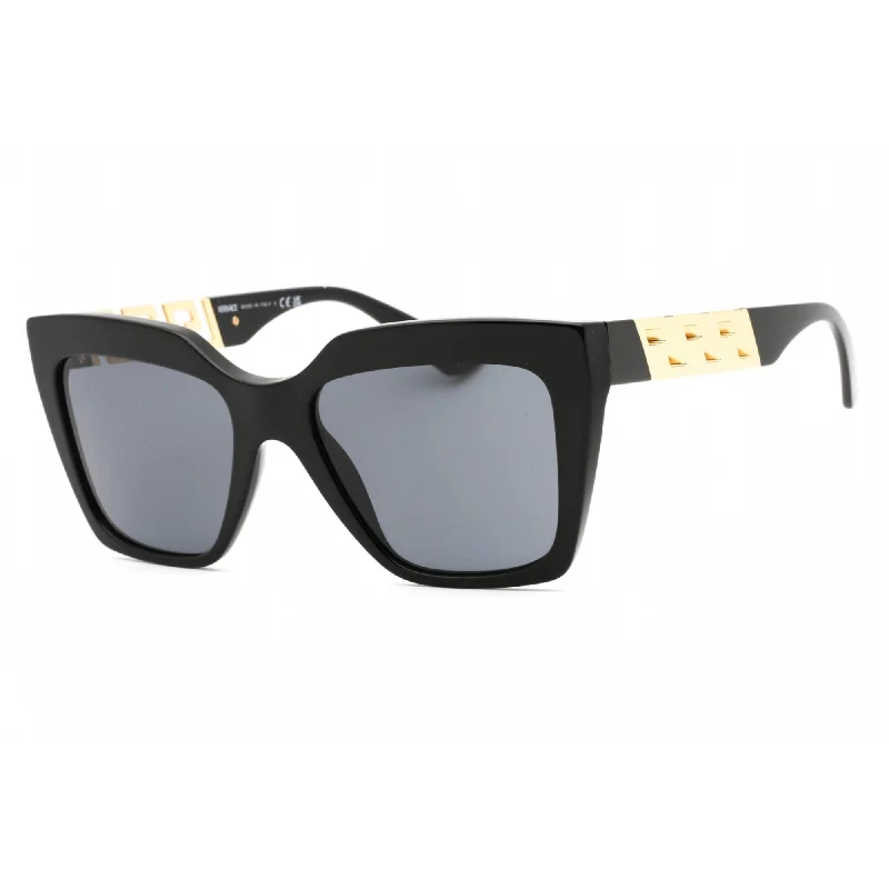 Versace Women's Sunglasses - Black Square Shape Frame Dark Grey Lens | 0VE4418 GB1/87