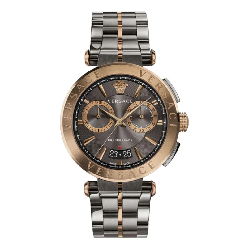 Versace Men's Watch Aion Chronograph 45mm Grey Bronze VE1D02023