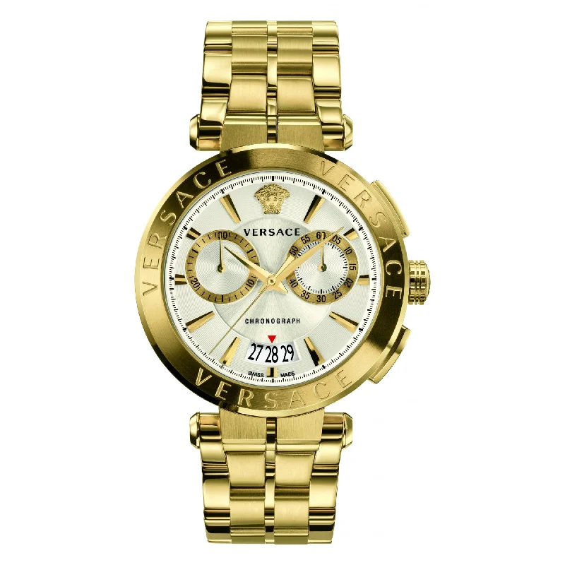 Versace Men's Chronograph Watch Aion Gold VBR060017