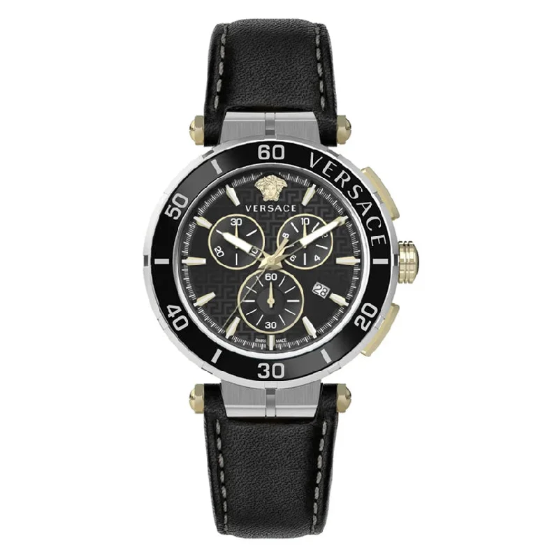 Versace Men's Watch 45mm Greca Chronograph Black VE3L00222