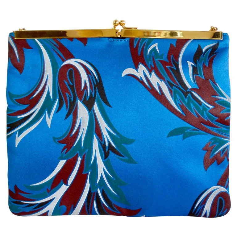 Gianni Versace Baroque Print Satin Shoulder Bag