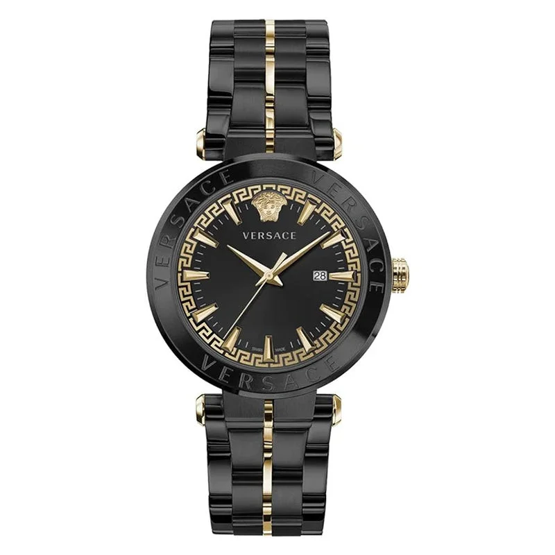 Versace Men's Watch Aion 44mm Black Gold VE2F00621