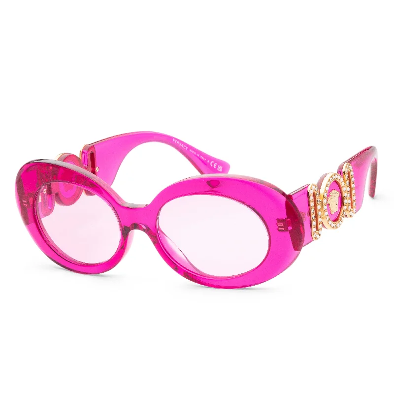 Versace Women's Fashion 54mm Transparent Fuchsia Sunglasses