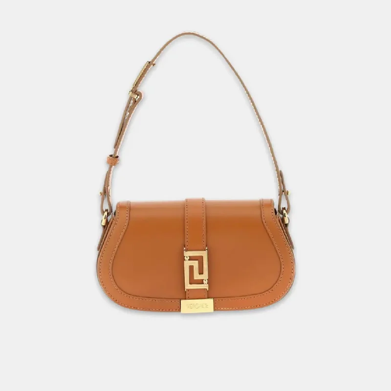 Greca Goddess Mini Shoulder Bag in Tan