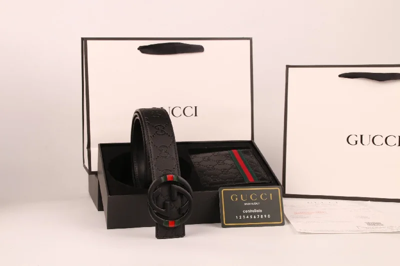 Gucci Belt and Wallet Set