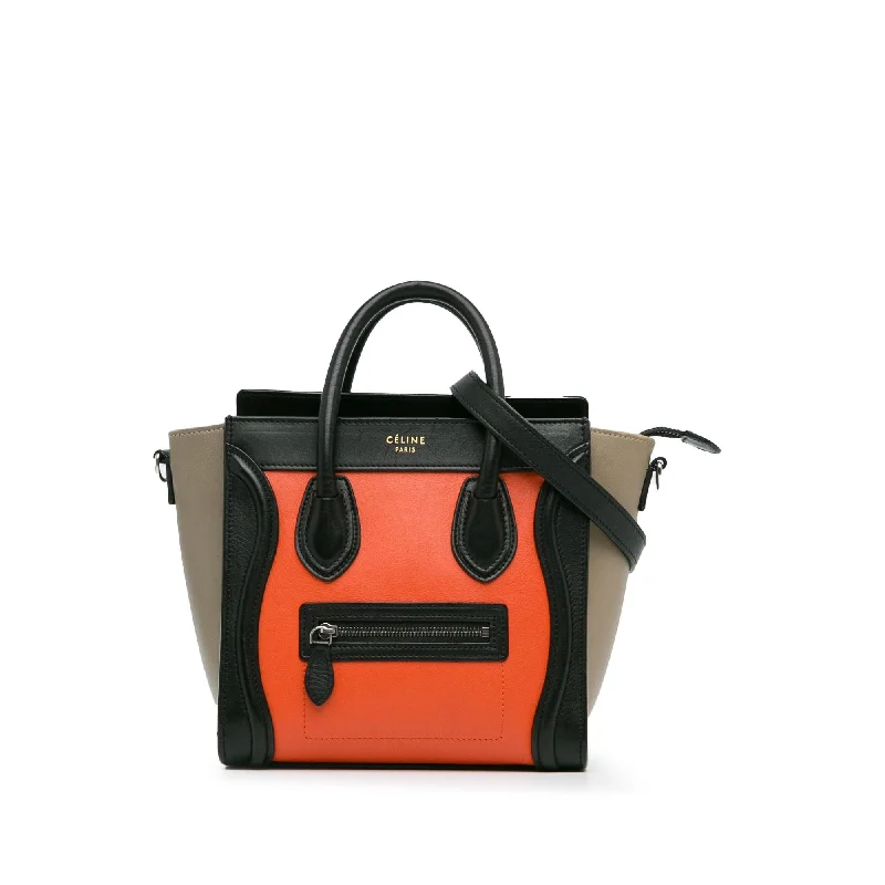 Celine Nano Tricolor Luggage Tote (SHG-6zoiWf)