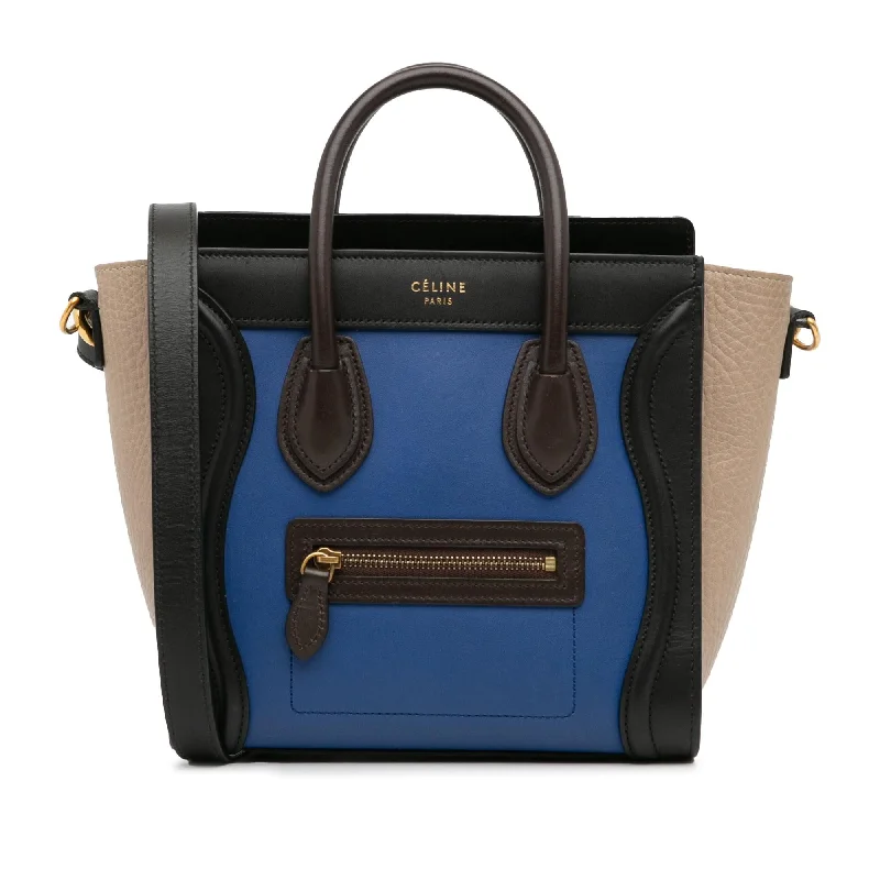 Celine Nano Luggage Tricolor Satchel (SHG-vc5USb)