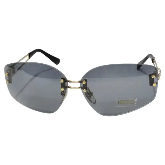 Versace 1990s Blue and Gold Sunglasses