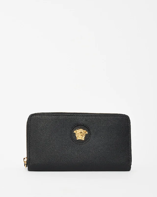 Versace Black Leather Medusa Wallet