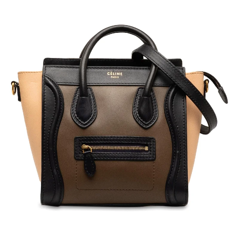 Celine Nano Luggage Tricolor Tote (SHG-xvxH6n)