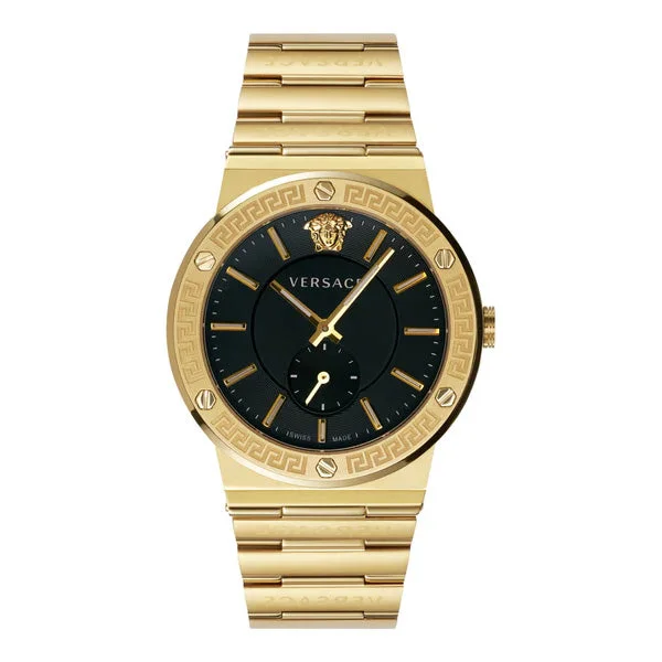 Versace Greca Logo Men's Black Gold Watch VEVI00821