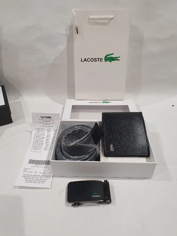 Lacoste Belt & Wallet Set