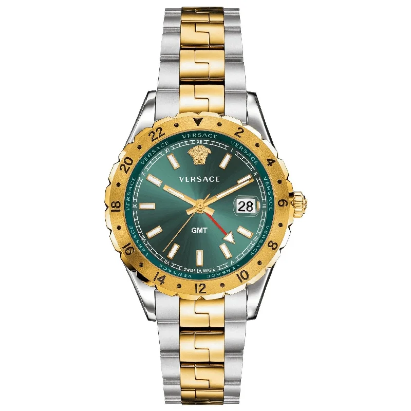 Versace Men's Watch Hellenyium GMT Two-Tone Green V11050015