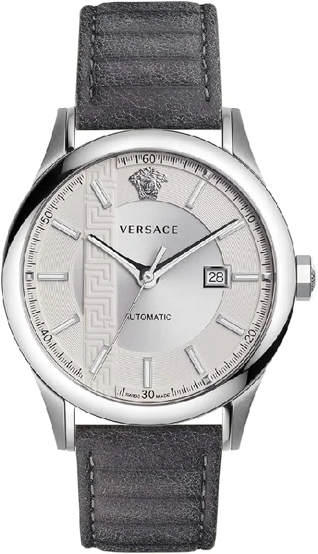 Versace Men's Watch Aiakos 44mm Automatic Silver V18010017