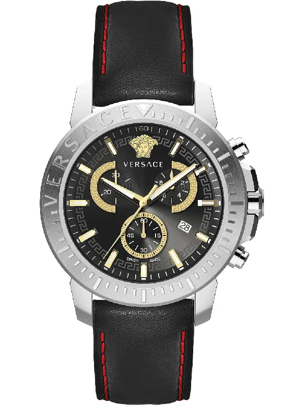 Versace Men's Watch New Chrono 45mm Black VE2E00121