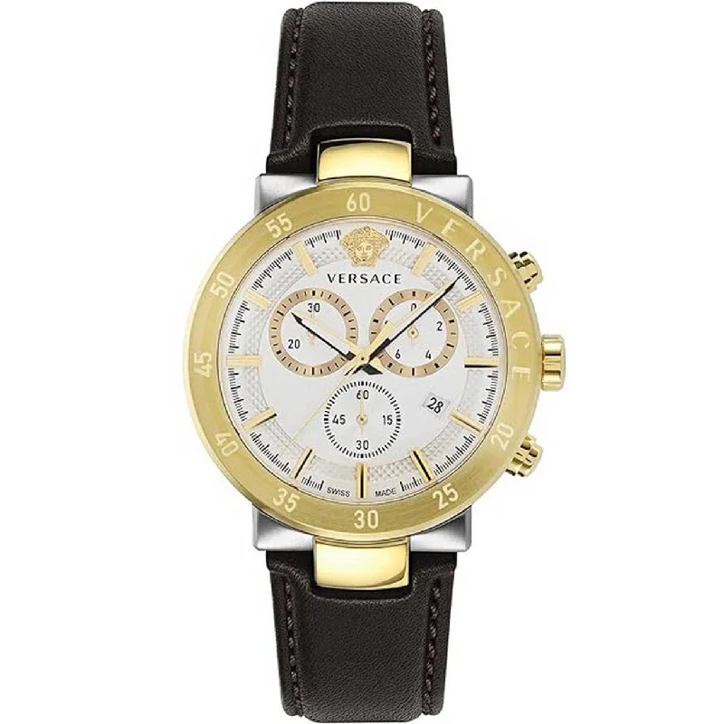 Versace Urban Mystique Men's Chronograph White Gold Watch VEPY01321