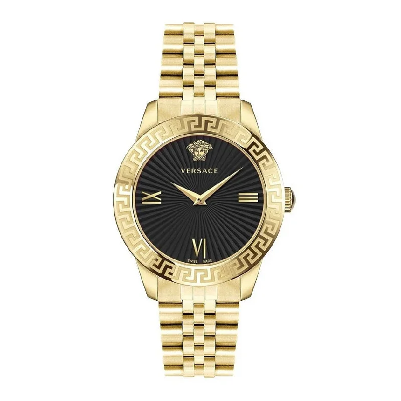 Versace Ladies Watch Greca Signature 38mm Black Gold VEVC01121