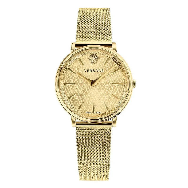 Versace Ladies Watch V-Circle 38mm Gold VE8100619