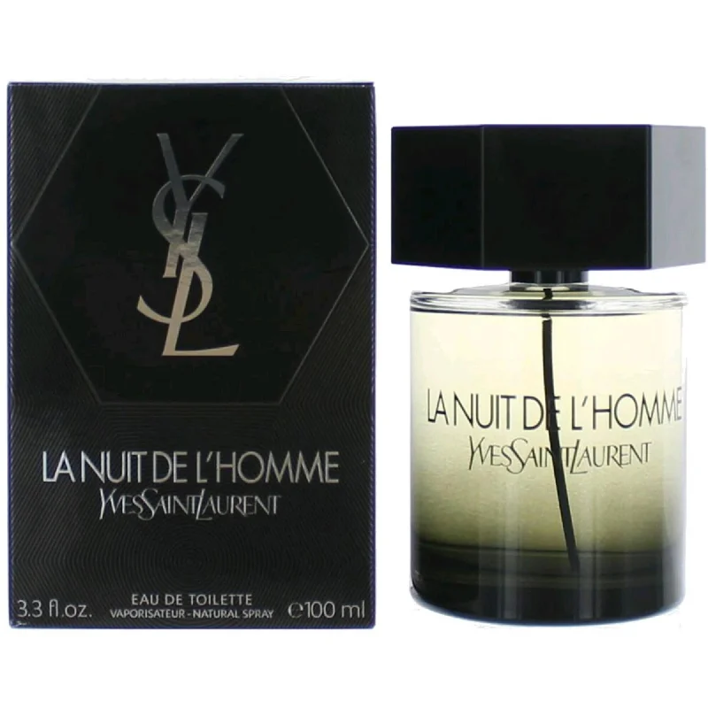 Yves Saint Laurent Men's Eau De Toilette Spray - La Nuit De L'Homme, 3.3 oz