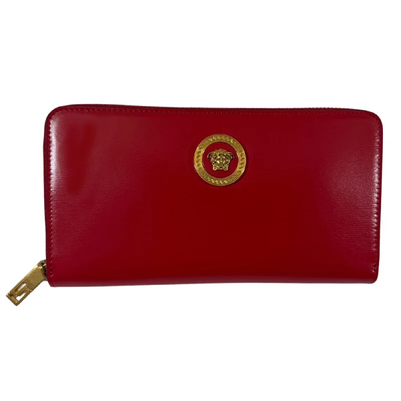 Versace Wallet Red Medusa Long Wallet - Women Collection