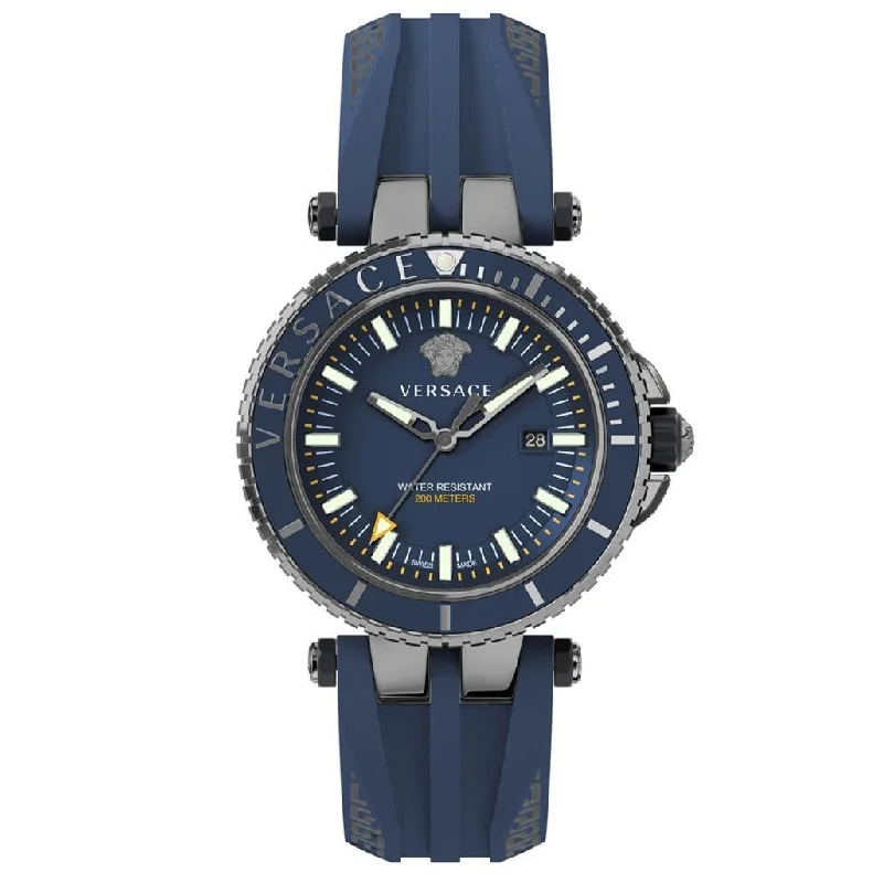 Versace Men's Watch V-Race Diver 46mm Blue VEAK00218