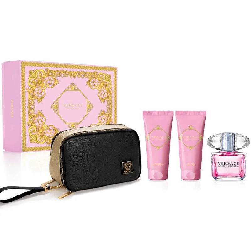 Versace Bright Crystal Set EDT 90 ML + Crema 100 ML + Gel de ducha 100 ML + Neceser (M)