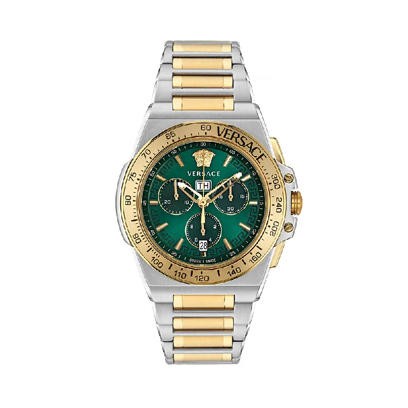 Versace Greca Extreme Men's Green Silver Watch VE7H00523