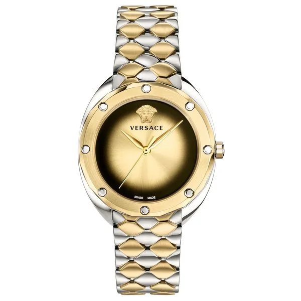 Versace Women’s Quartz Swiss Made Stainless Steel Gold Dial 38mm Watch VEBM00518