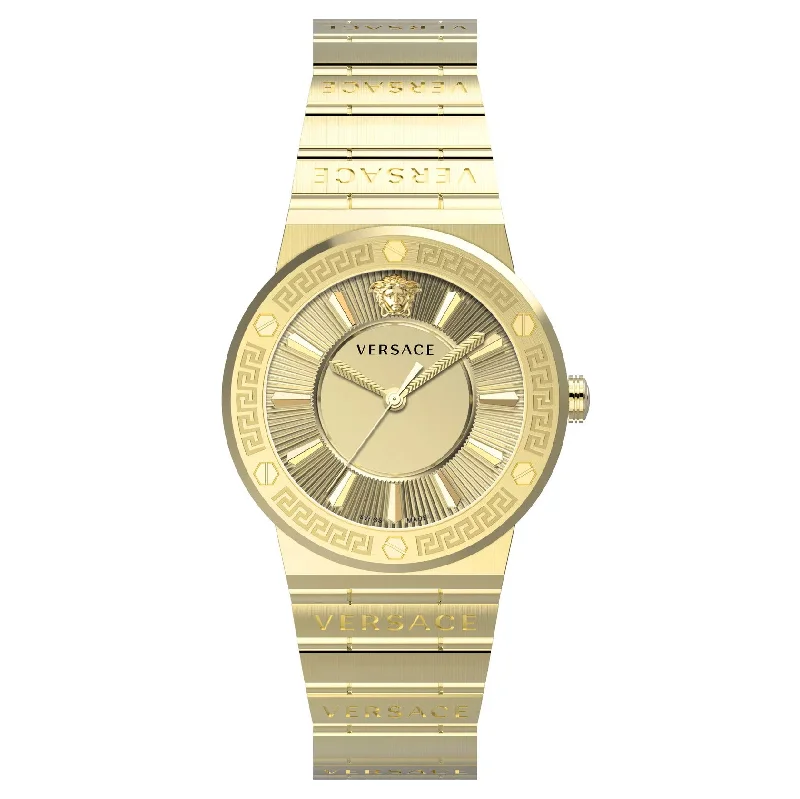 Versace Greca Logo Ladies' Gold Watch VEVH01320