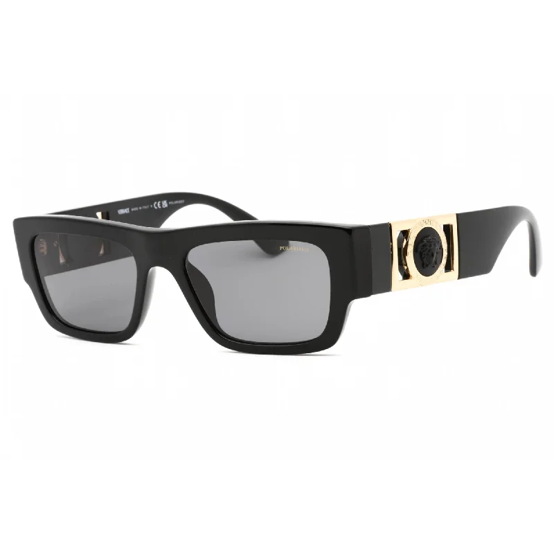 Versace Men's Sunglasses - Black Rectangular Frame Dark Grey Lens | 0VE4416U GB1/81