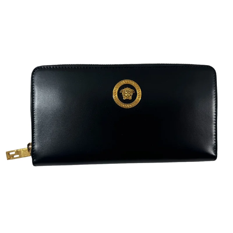 Versace Wallet Black Medusa Long Wallet - Women Collection