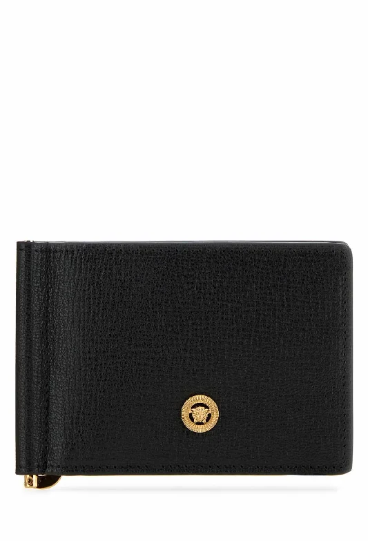 VERSACE Mini Leather Medusa Biggie Wallet