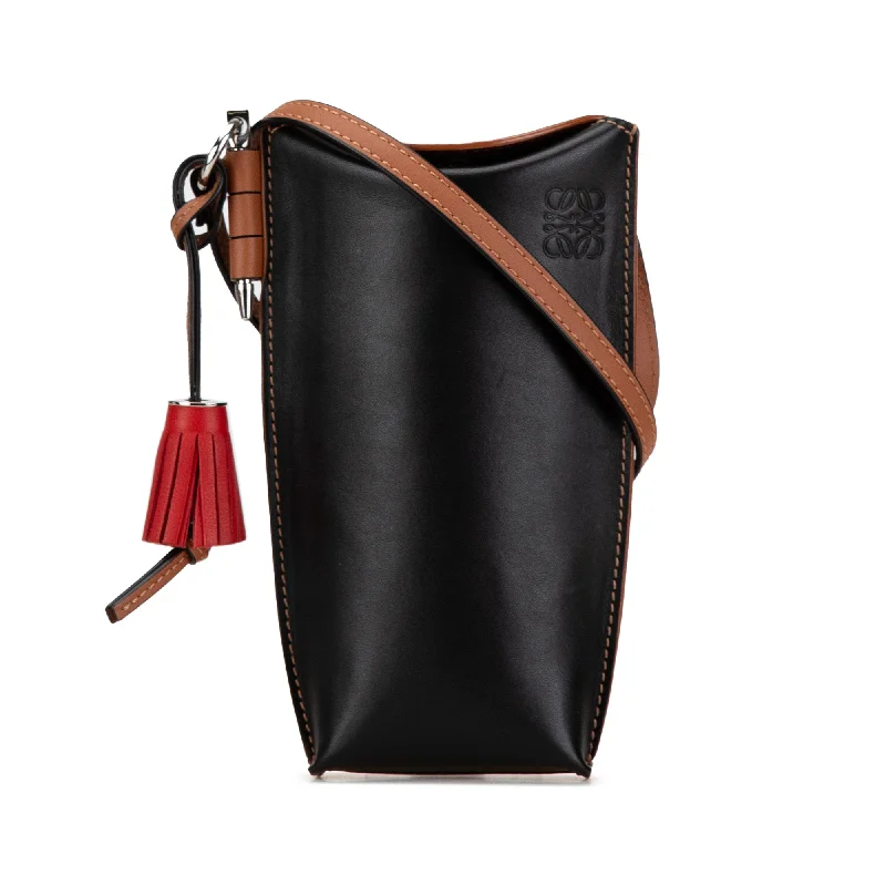 Black LOEWE Bicolor Gate Pocket Crossbody