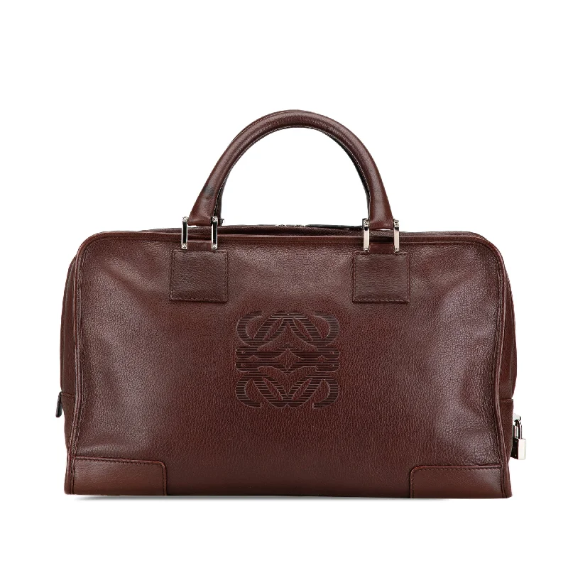 Brown LOEWE Leather Amazona 36 Handbag