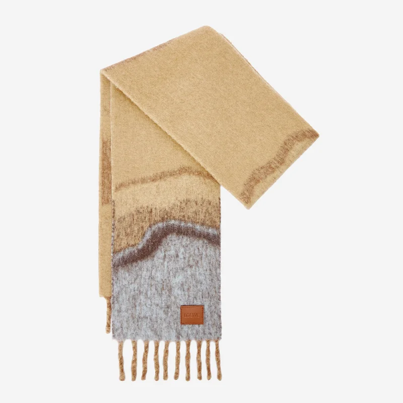 Loewe Multicolour Alpaca And Wool Blend Scarf