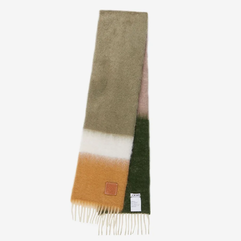 Loewe Wool And Mohair Stripe Scarf