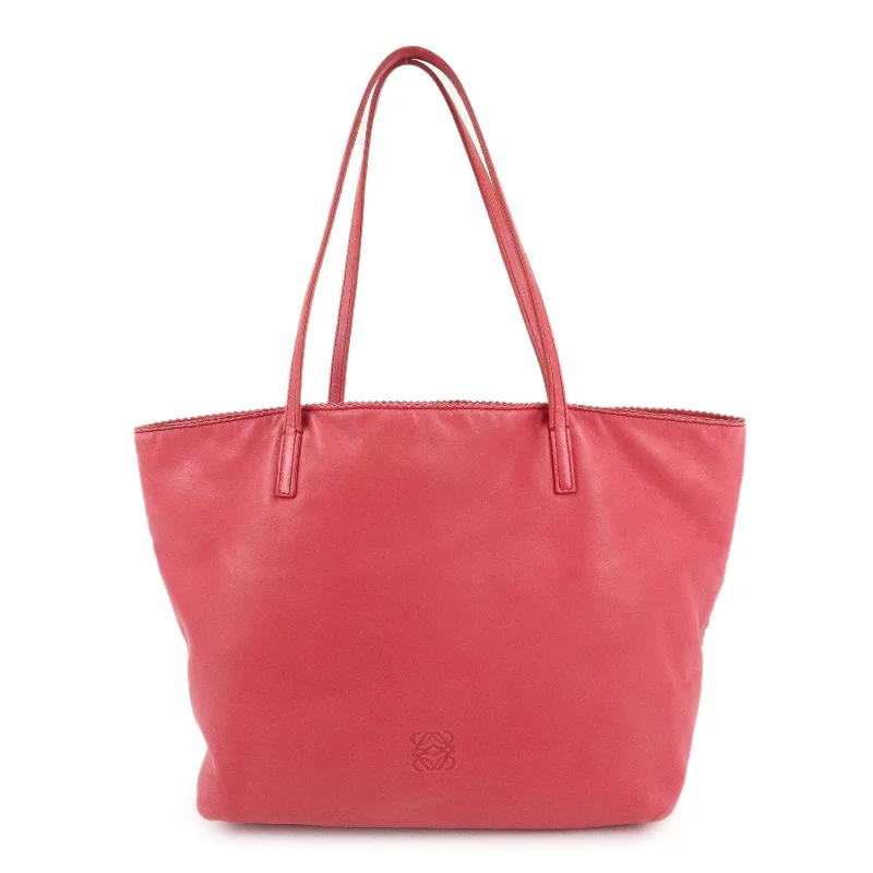 LOEWE Anagram Leather Tote Bag Shoulder Bag Hand Bag Pink