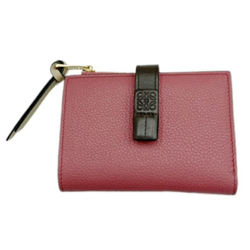 LOEWE Anagram Zip Wallet Pink Leather C660P30X01 Bifold Ladies