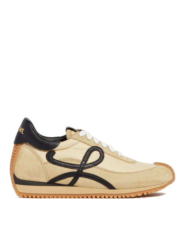 Beige Flow Runner Sneakers