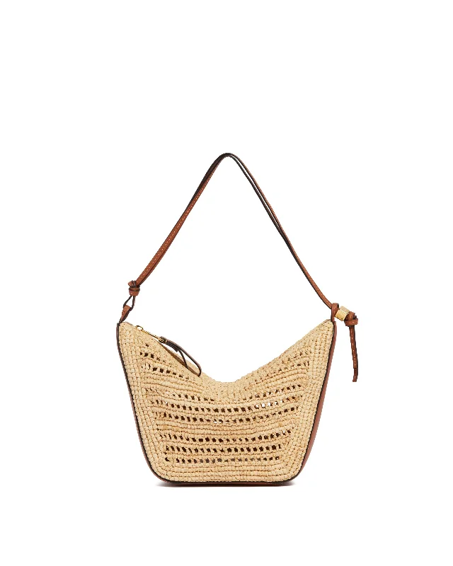 Beige Mini Hammock Hobo Bag