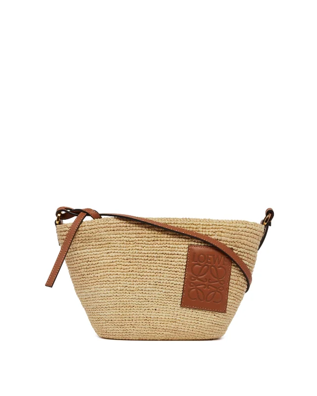 Beige Raffia Shoulder Bag