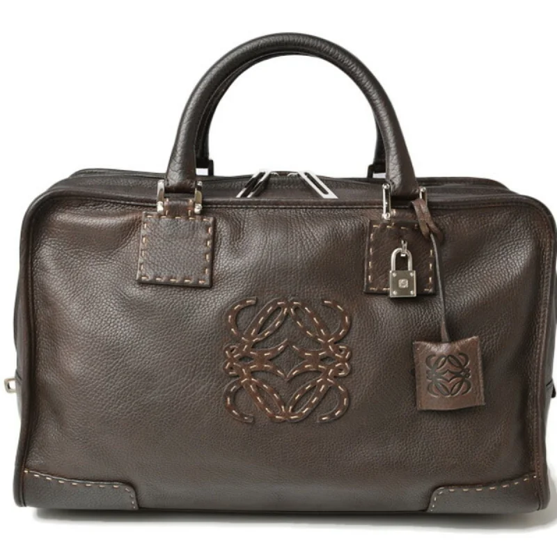 LOEWE Handbag Amazona 36 AMAZONA Leather Dark Brown