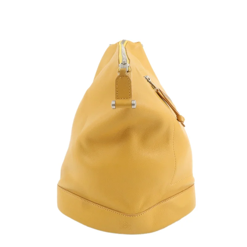 LOEWE Leather Anton Backpack Rucksack Bag Shoulder Bag Yellow