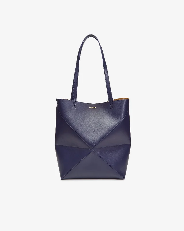 Loewe - Women's Medium Puzzle Fold Tote - (Abyss Blue)