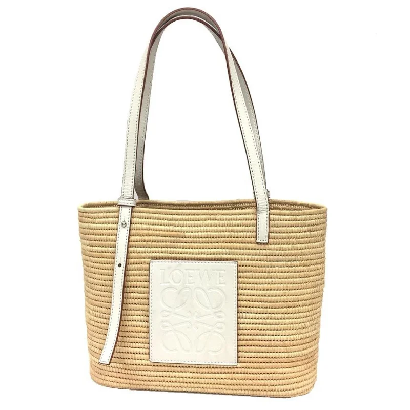 LOEWE Square Basket Bag Small Tote A223099X08 Natural x White Women's aq10314