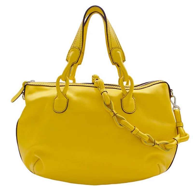 LOEWE Women's Bag Handbag Shoulder 2way Leather Yellow