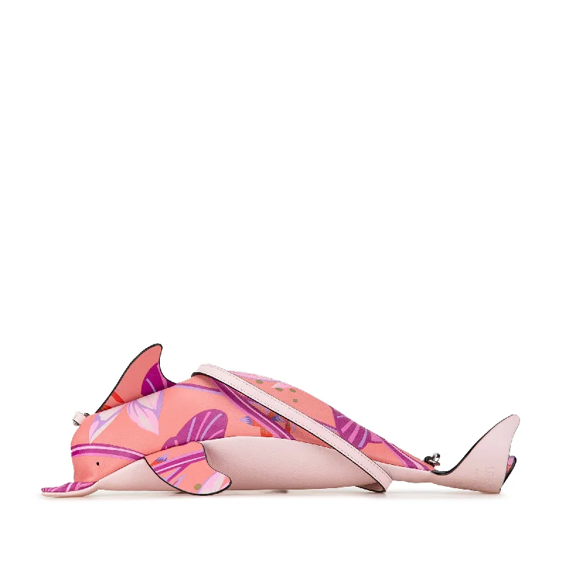 Pink LOEWE Paula's Ibiza Printed Dolphin Crossbody